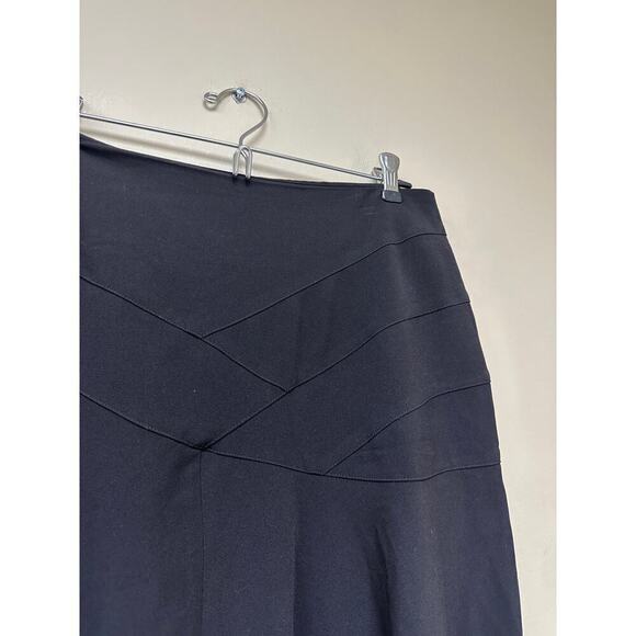 Sandro Black Side Zip Workwear Classic Knee Length Skirt Size 10 Clueless - Picture 4 of 9